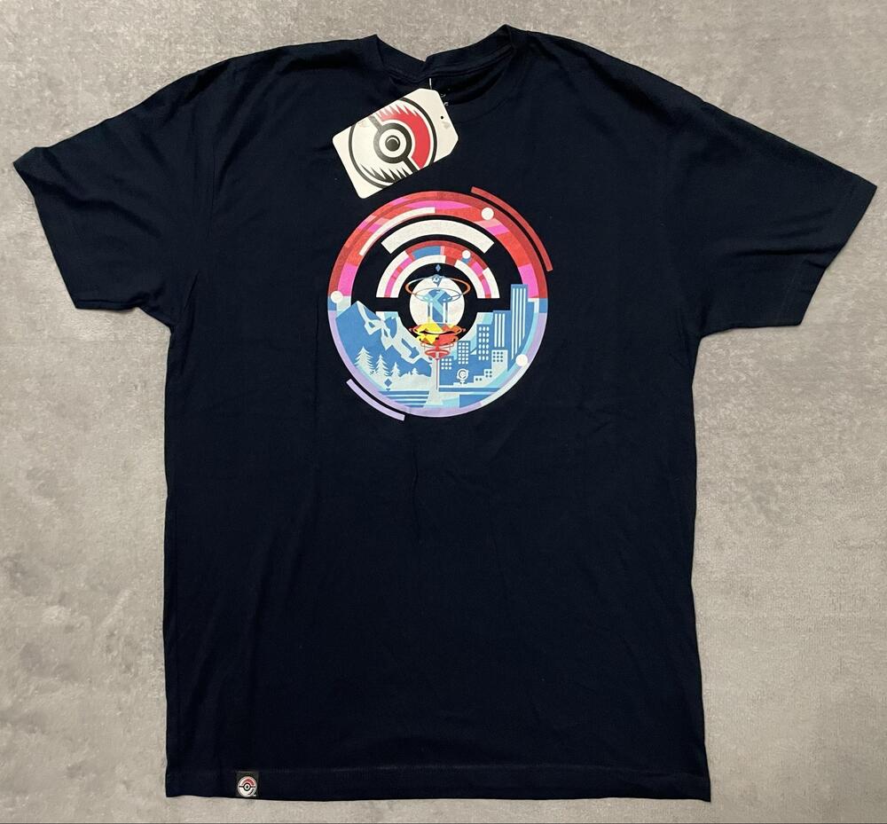 Pokémon Center Pokémon GO Fest Shirt Mens Large Blue 2021 Event Graphic Tee